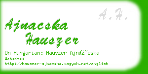 ajnacska hauszer business card